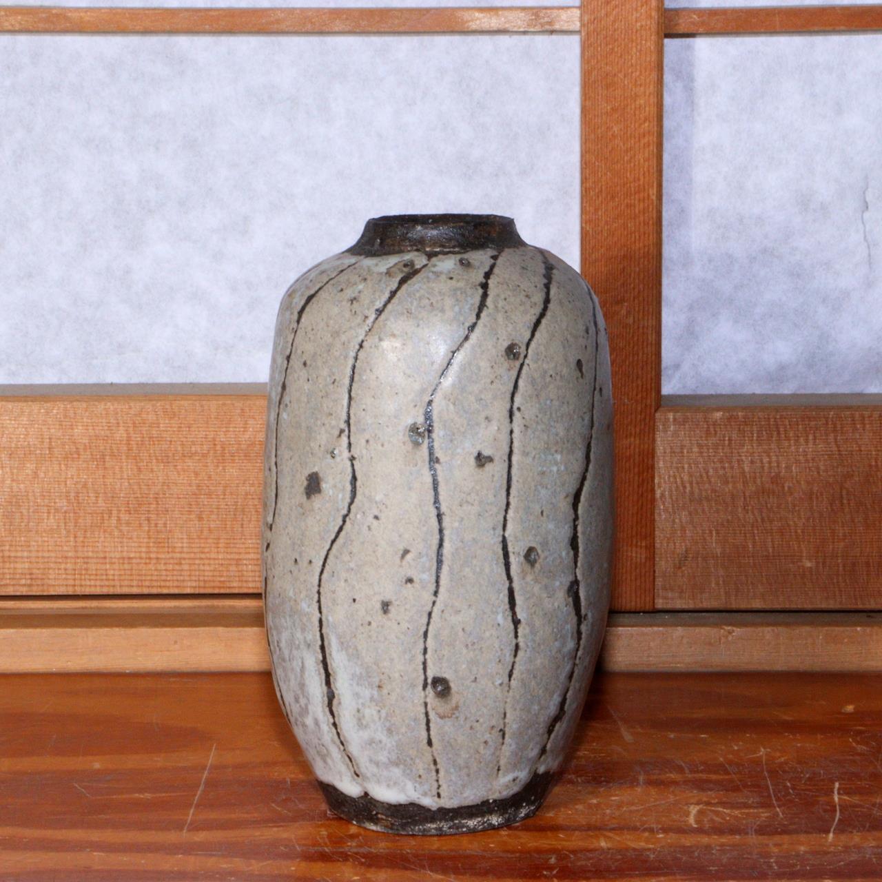 Japanese Pottery Ceramic Vase Contemporary art signed Tamba ware PV219