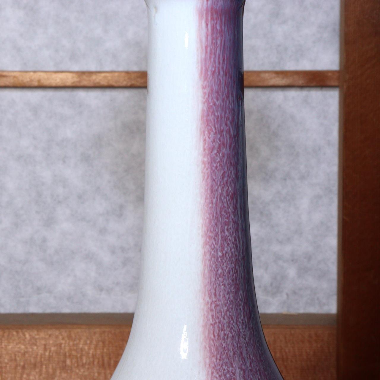 Japanese Glaze Flower vase Matsuyama Gaei porcelain vase signed w / box PV224