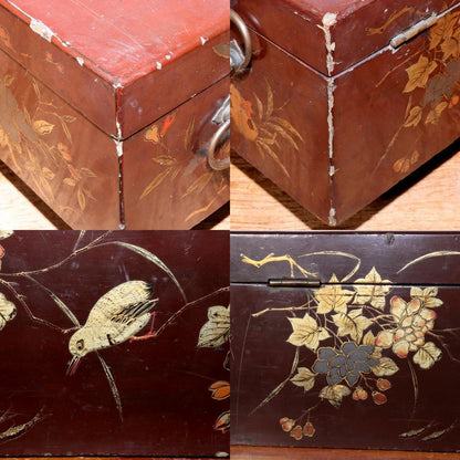 Japanese wooden Makie box suzuri Inkstone Tray Obon set WBX235