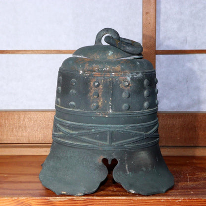 Japanese Antique Bronze Pair Hanging bell Temple Buddhist BOS816