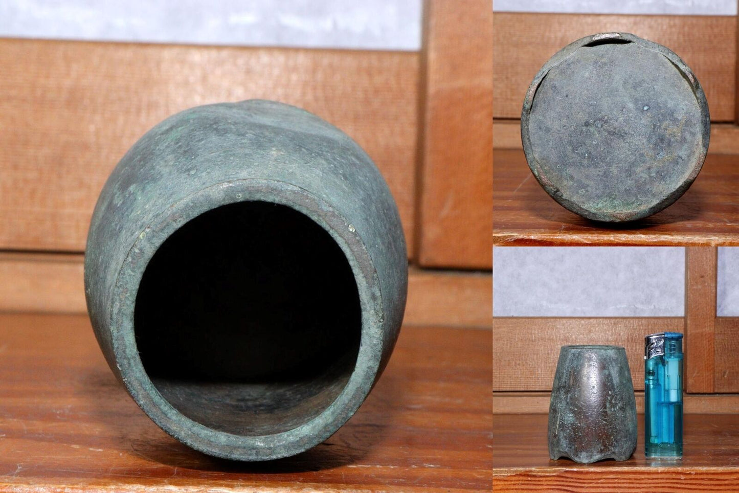 Japanese Bronze Vase Vintage Handmade Art Piece BV501