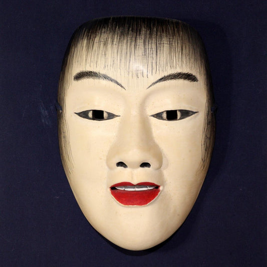 Japanese wooden Noh mask Douji Graceful Innocence of a Young Boy MSK492 -2