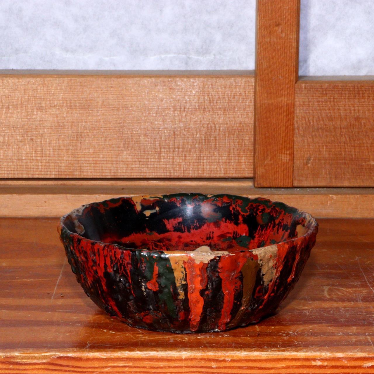 Japanese Antique Aizu Nuri Lacquer art Tea Bowl Traditional Craft AIZ19