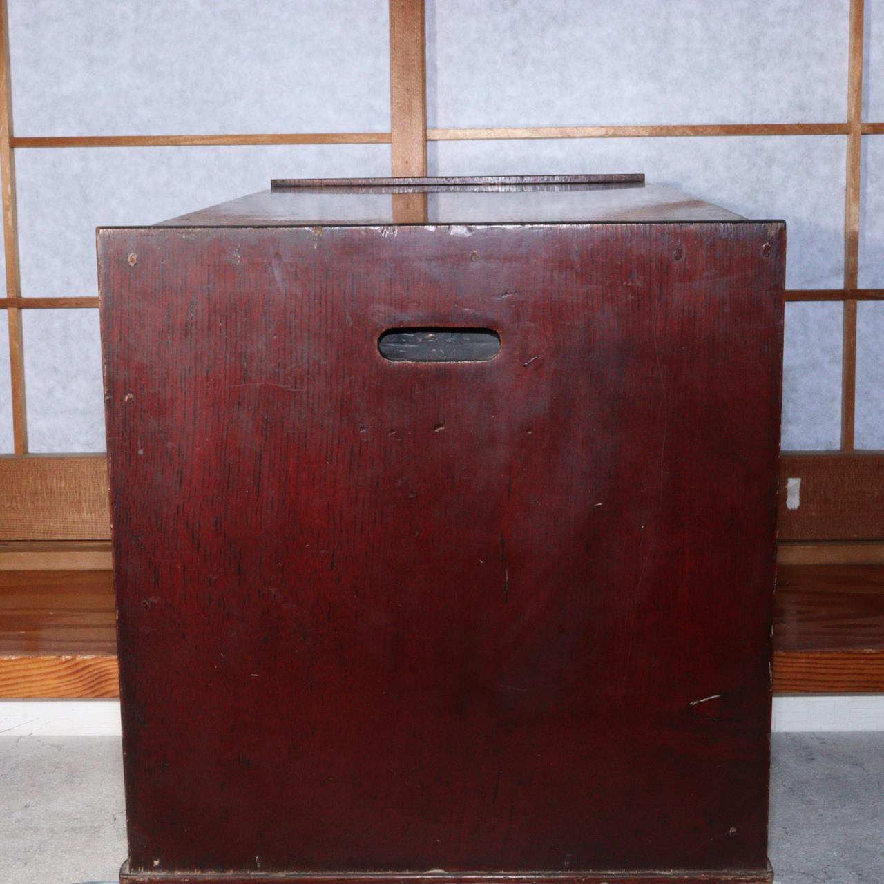 Japanese Antique wooden box chest of drawers Zenibako Funa Tansu Meiji WBX259