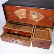 Vintage Japanese style Storage Box Drawers Sliding Doors Shelf Drawer WBX254