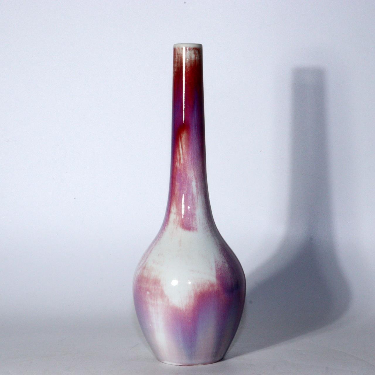 Japanese Glaze Flower vase Matsuyama Gaei porcelain vase signed w / box PV233