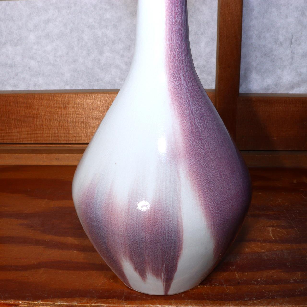 Japanese Glaze Flower vase Matsuyama Gaei porcelain vase signed w / box PV224