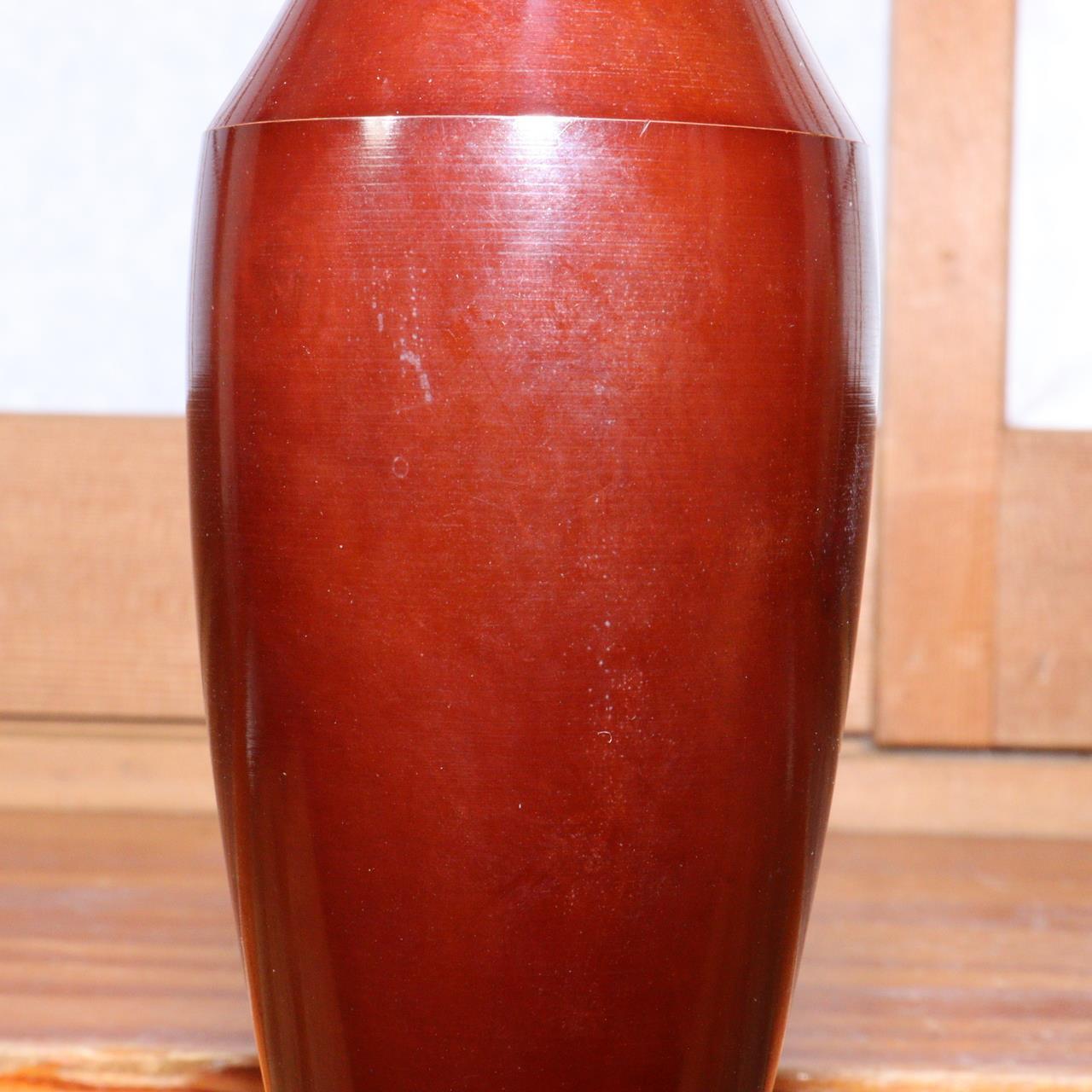 Japanese Copper Single Flower Vase Takaoka doki w / box BV507