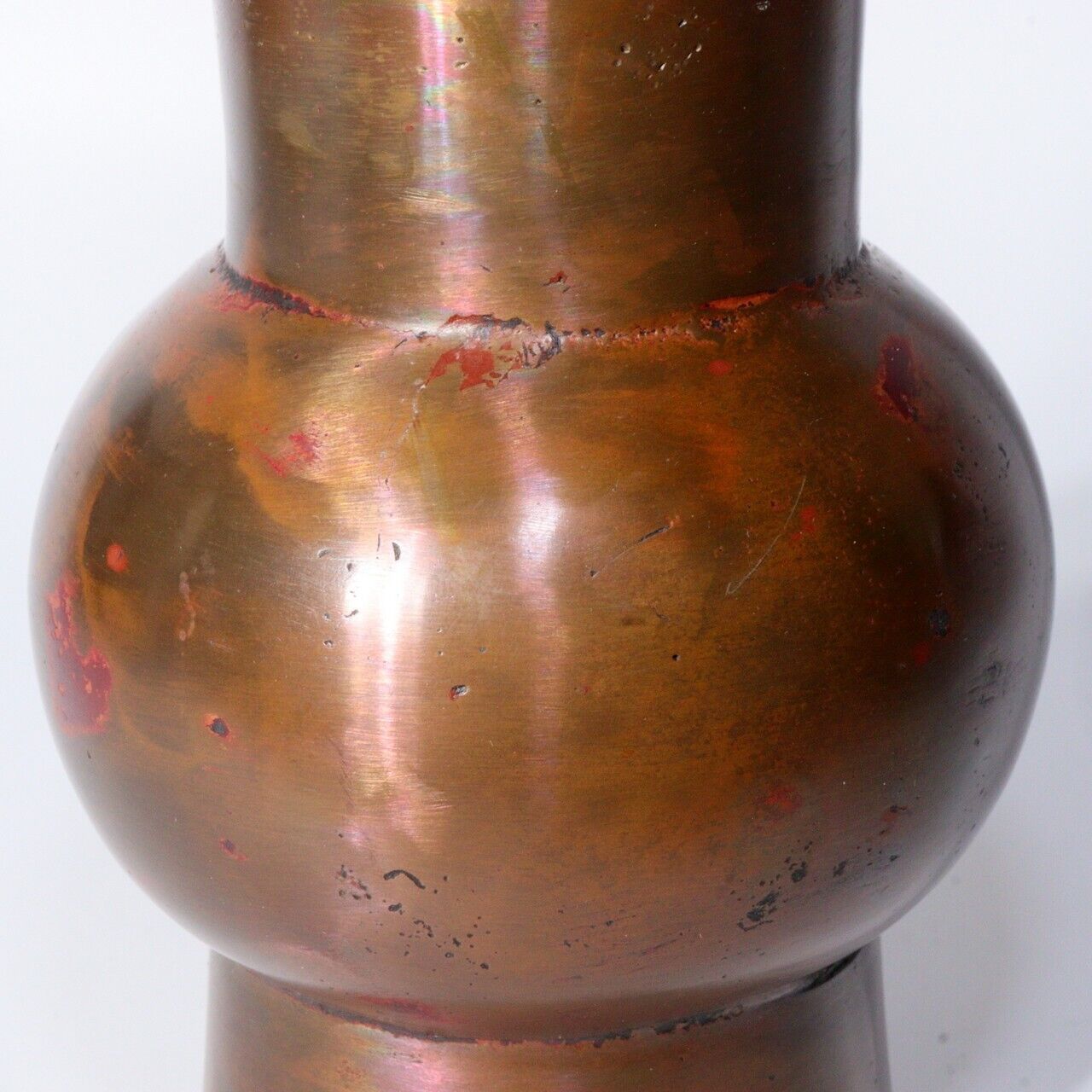 Japanese Bronze Flower Vase Hara Seiun Signed Nitten Artist w / box BV573 -2