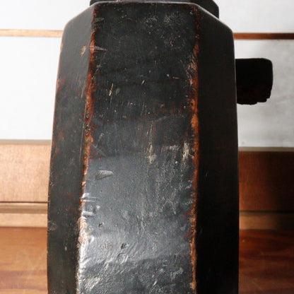 Japanese Antique wooden zelkova Jizai kagi Irori Mingei ornament WO320