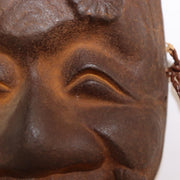 Japanese Iron Noh mask Okina signed MSK272