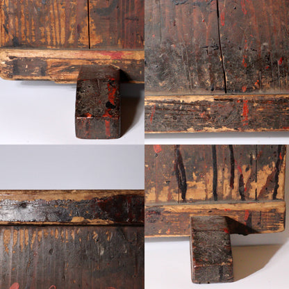 Antique Japanese Aizu Lacquer Craftsman Partition | Work Shield | Edo-Meiji Era