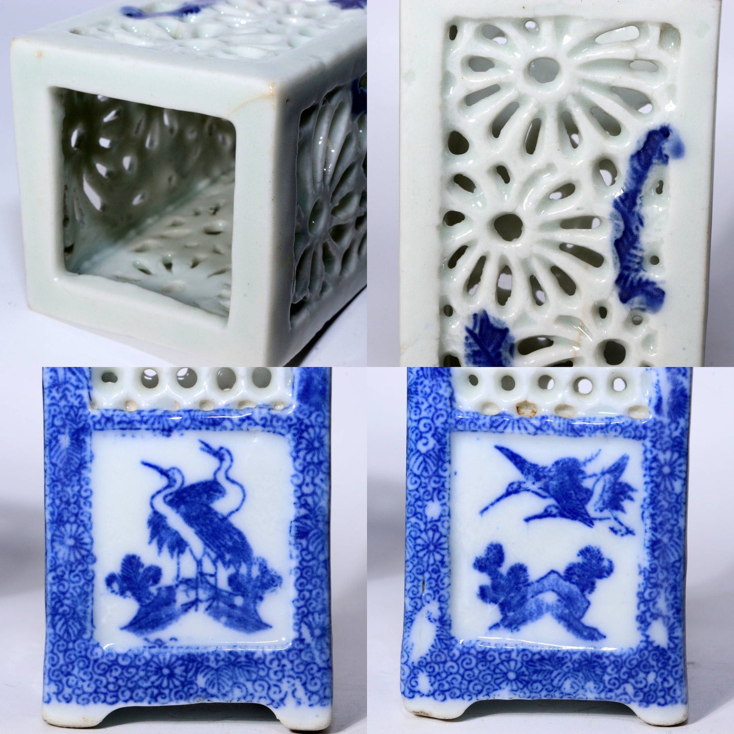 Set of 8 Antique Japanese Imari & Hirado Porcelain Pen Holders and Bud Vases