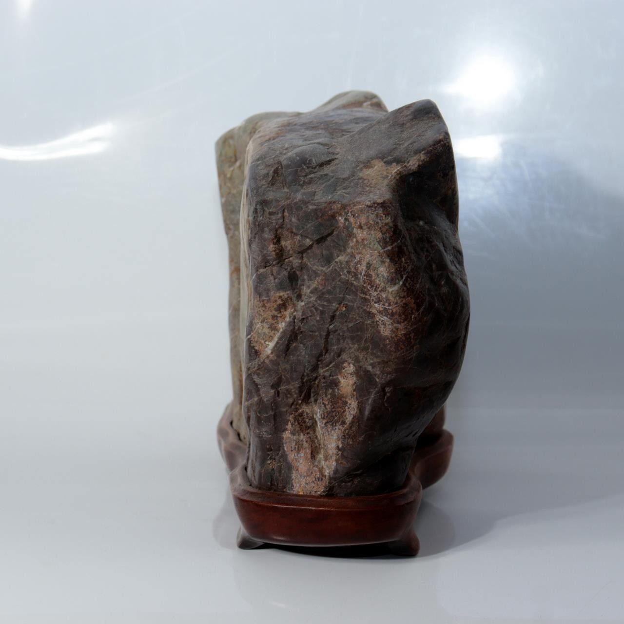 Japanese Natural Chrysanthemum Stone Kikuka-seki Neodani Gifu with Daiza SS2364