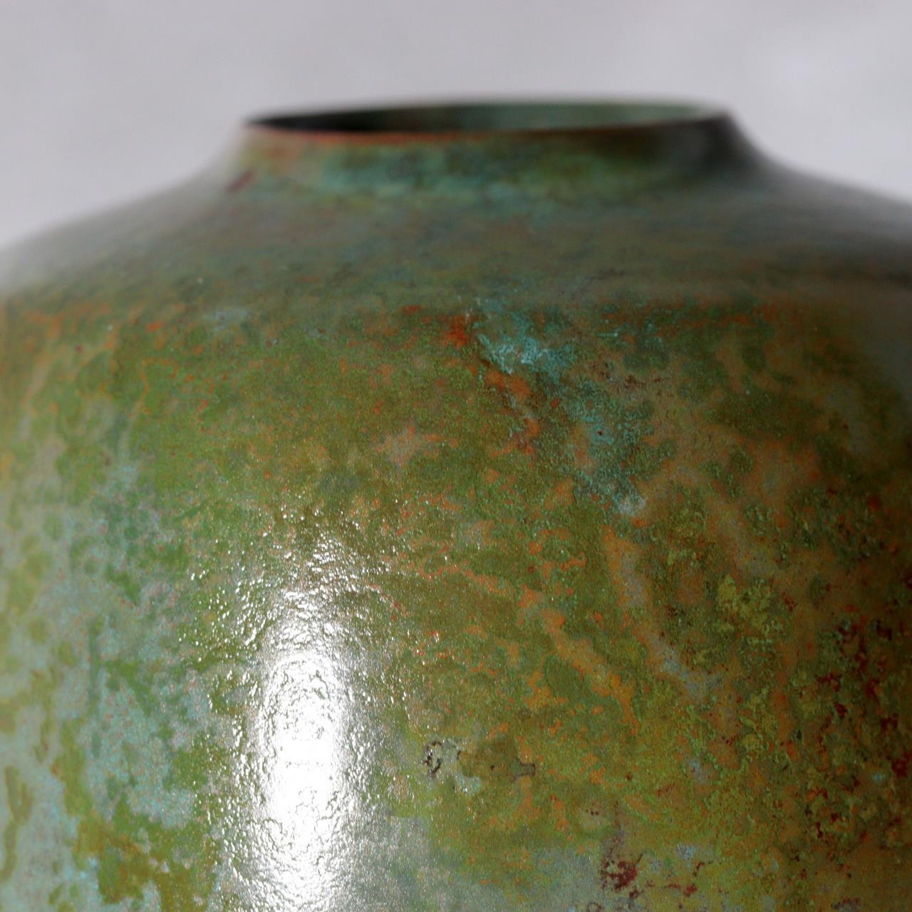 Japanese Cast Bronze Vase Keiten Takahashi Living National Treasure BV7689