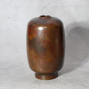 Japanese Cast Bronze Vase - Naoki Hara - Signed Tomobako Box Ikebana BV74020