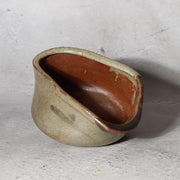 Antique Japanese Karatsu Tea Bowl Chawan Kihara Kiln Distorted Shape Box PCP2772