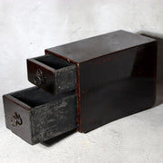 Antique Japanese Lacquer Drawer Box - Natural Urushi Bakumatsu Meiji Era WO5824
