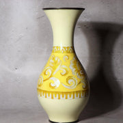Vintage Japanese Cloisonne Enamel Vase Ota Hiroaki Pure Silver Rim OSV100