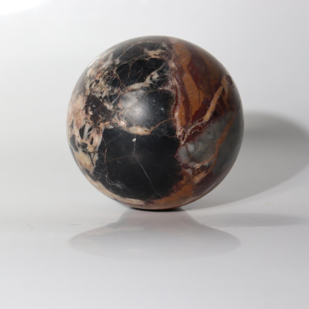Antique Japanese Kinshozan Sarasa Stone Viewing Spheres Meiji 7 (1874) SS23514