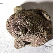 Rustic Japanese Folk Art Hand-Carved Pumice Stone Frog Figurine Kaeru SDB13710