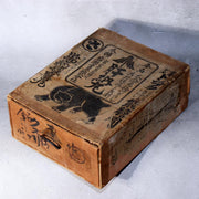 Antique Japanese Toyama Medicine Box  Fierce Bear Graphic  Folk Art Relic WO5950
