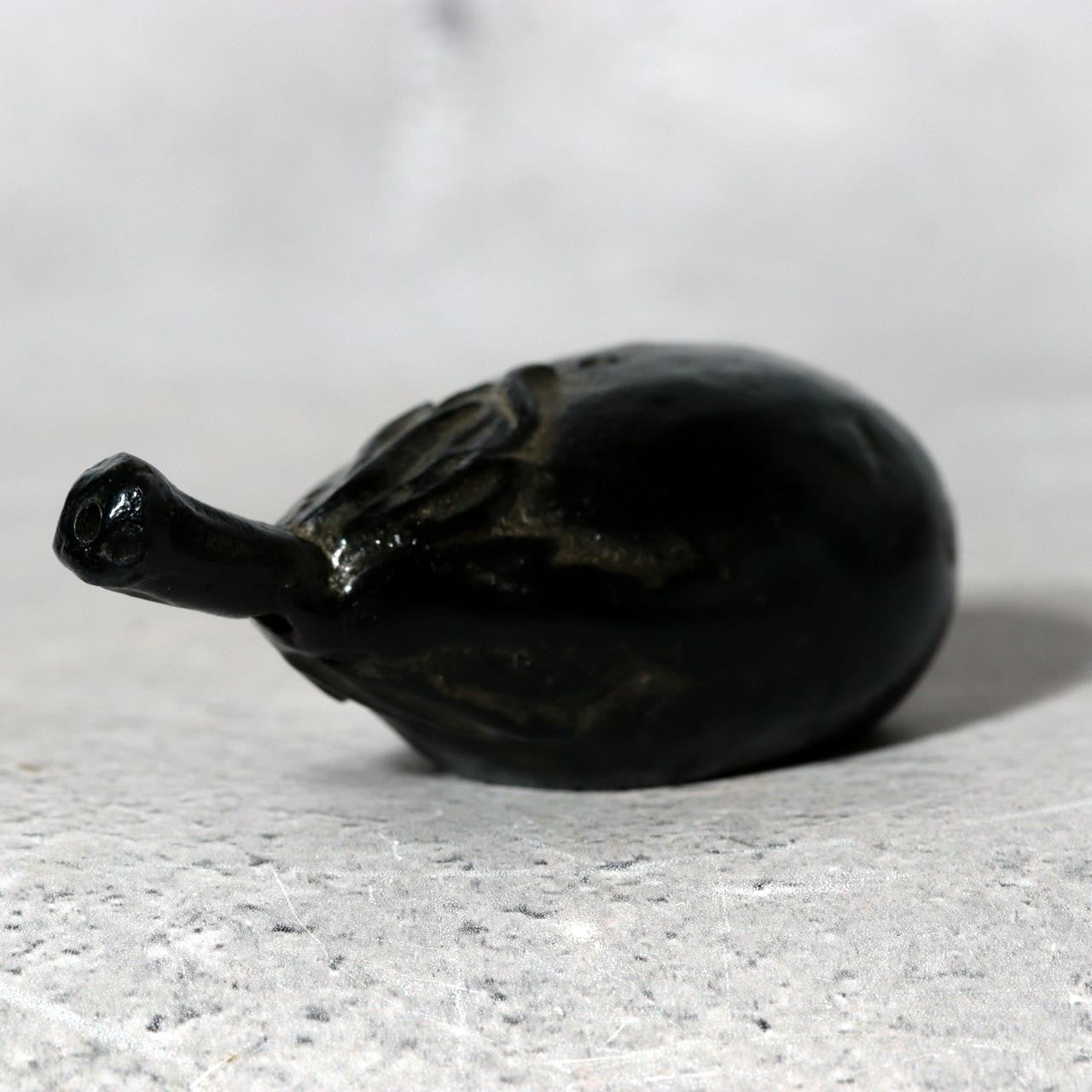 Vintage Takaoka Copperware Bronze Eggplant Water Dropper Vegetable Figurine BV765
