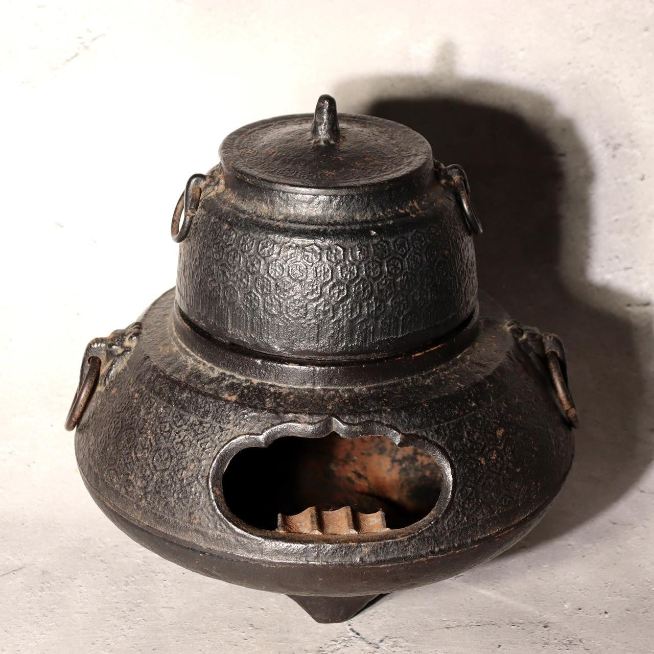 Japanese Vintage Cast Iron Ashtray Nambu Tekki Rustic Wabi-sabi Heavy 2.8kg BOS90