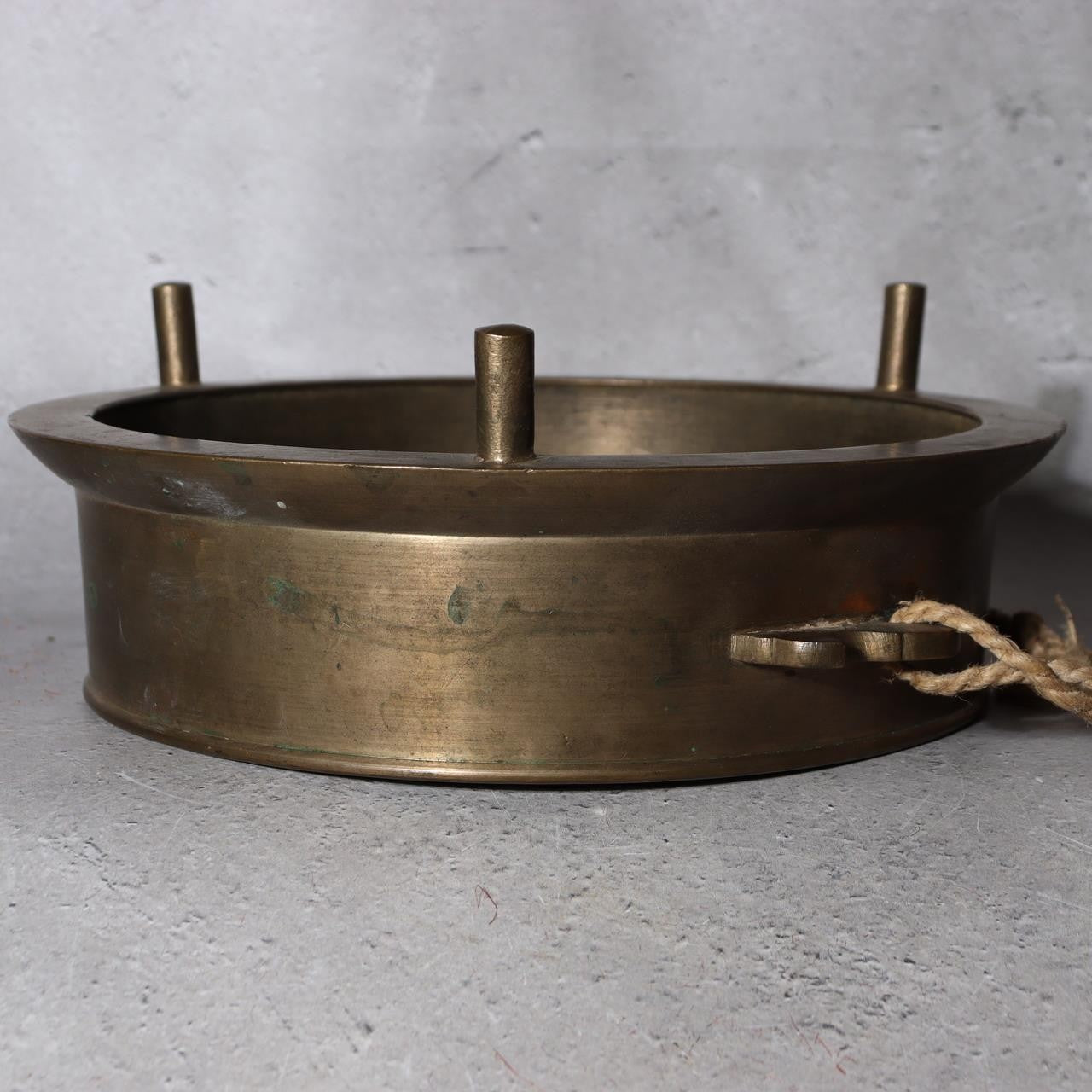 Large Antique Japanese Temple Gong Surigane 1861 Late Edo Period Kyoto 2.45kg6