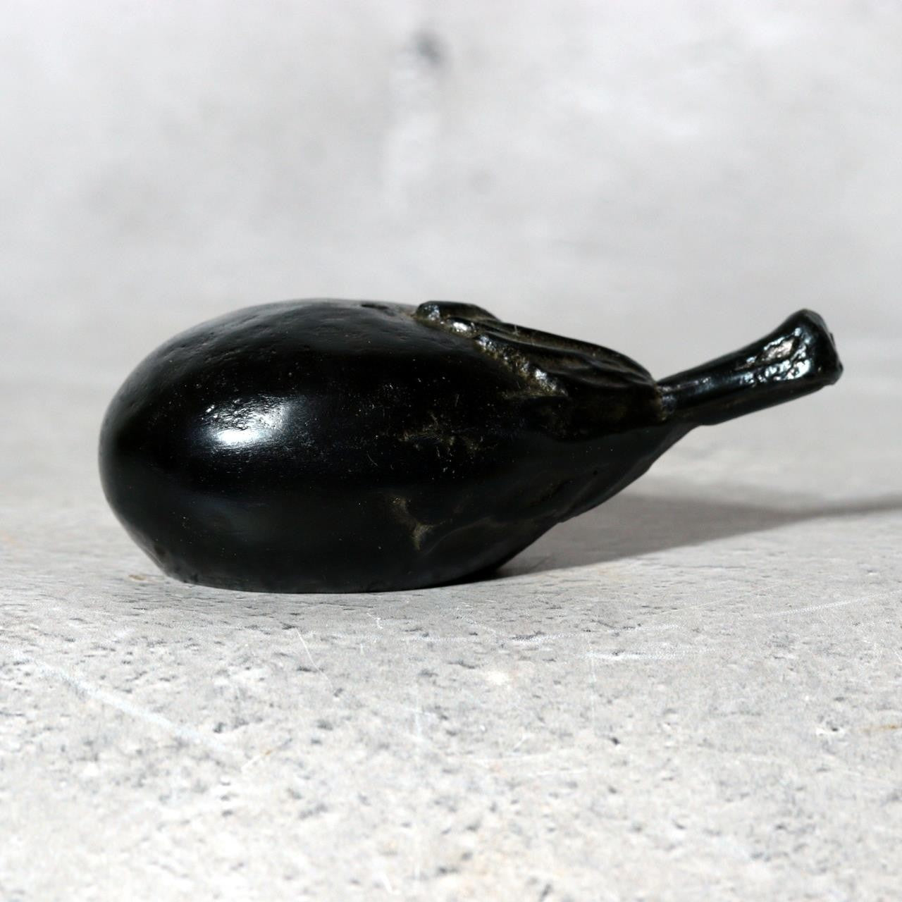 Vintage Takaoka Copperware Bronze Eggplant Water Dropper Vegetable Figurine BV763