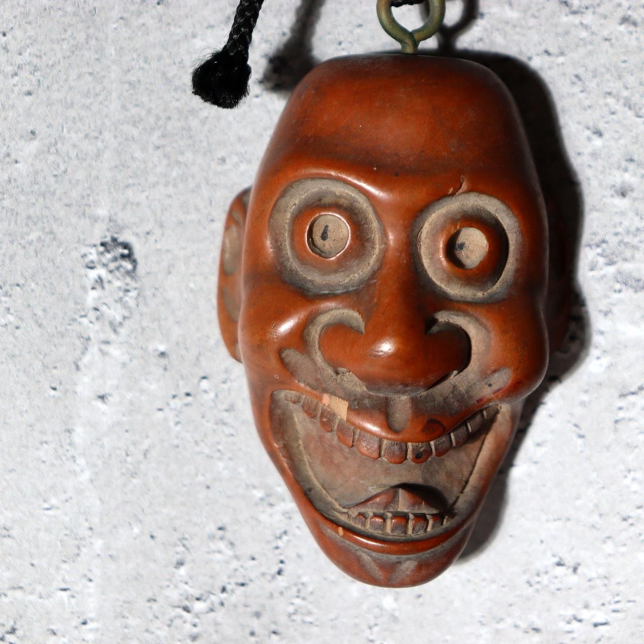 Antique Japanese Boxwood Netsuke Masks - Saru-tobide & Ko-tobide Style - 2pc Set5