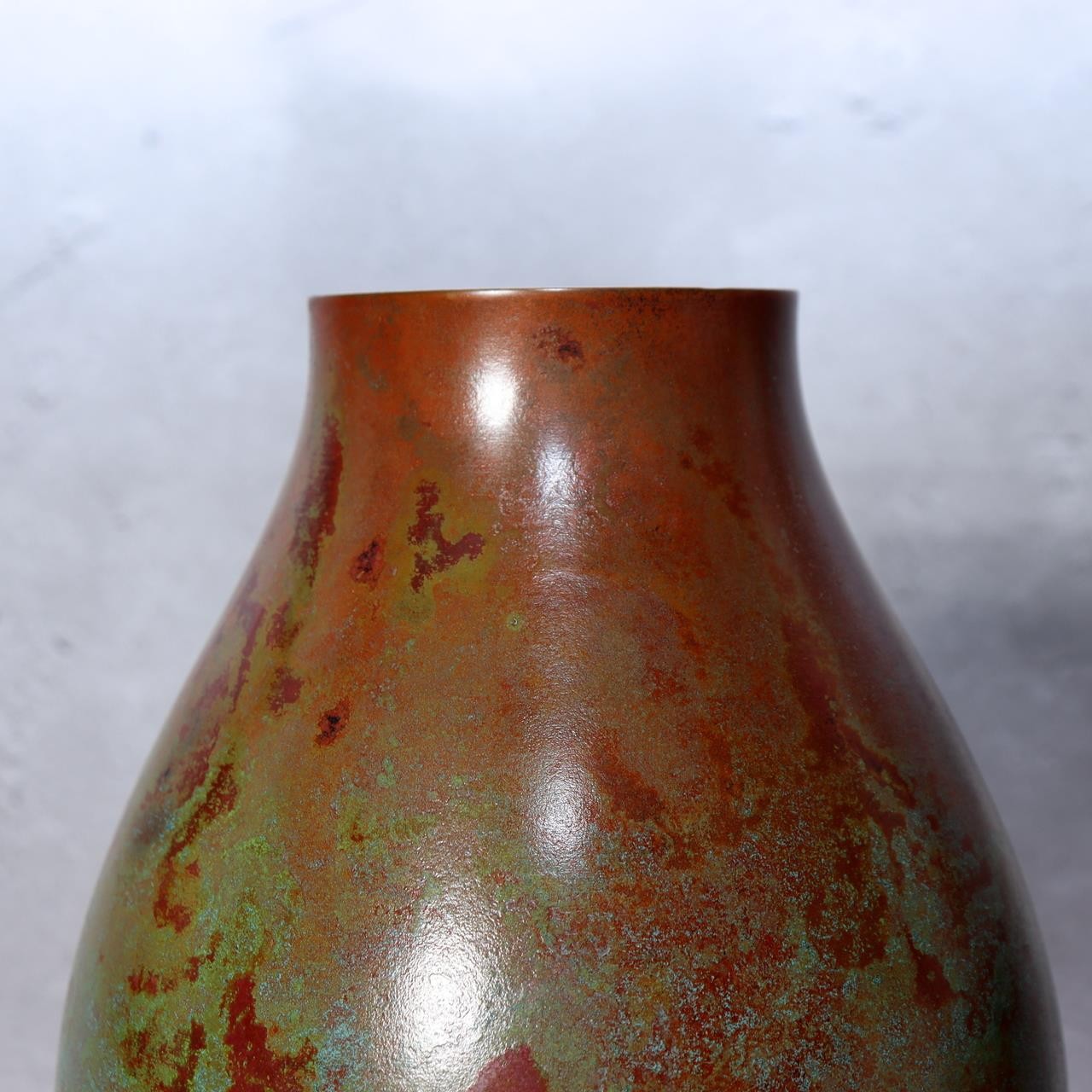 Masterpiece Japanese Bronze Vase Yoshihisa Hasegawa  Nationally Designated12