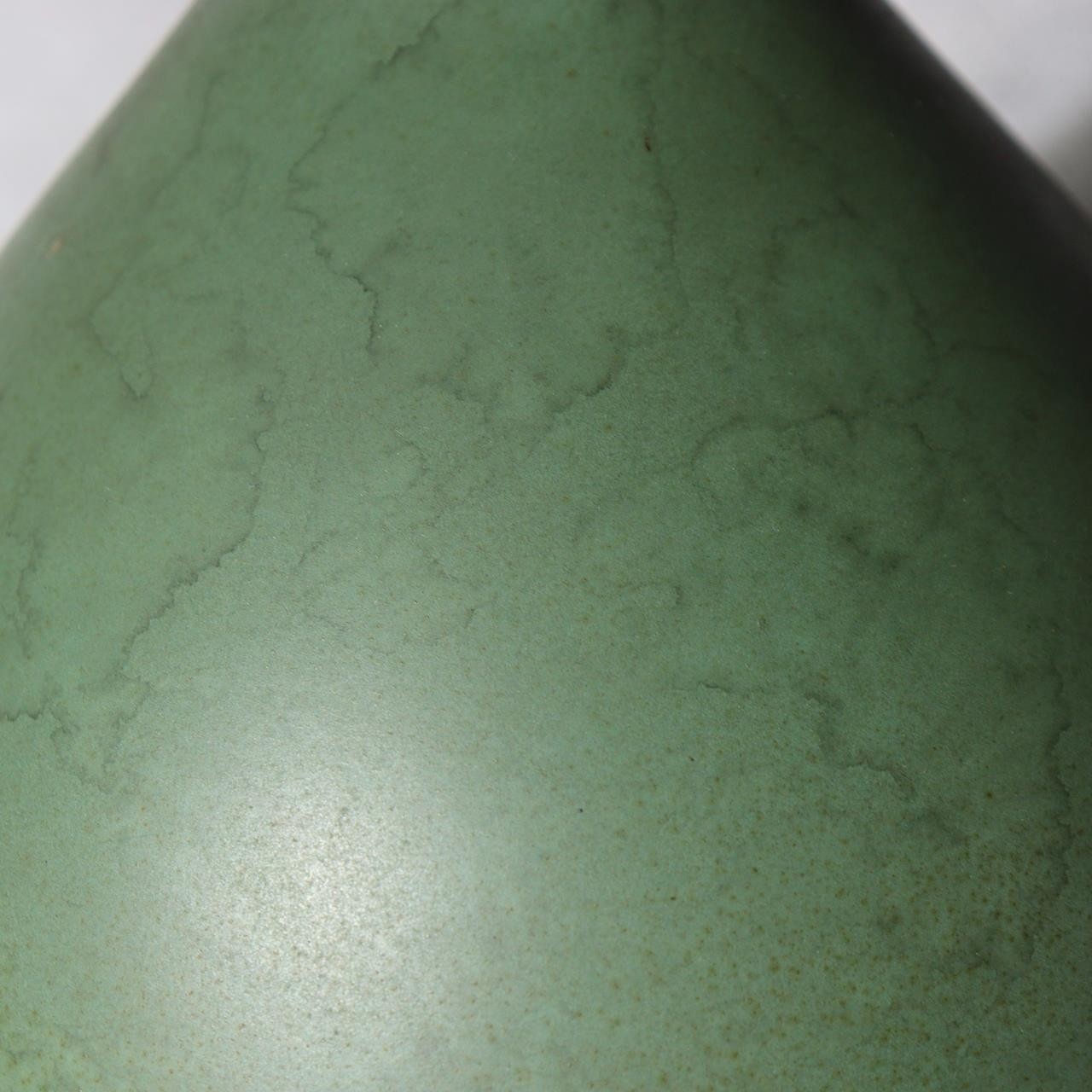 Japanese Bronze Bud Vase Houun  Matte Green Shizuku Teardrop Takaoka Copperware10