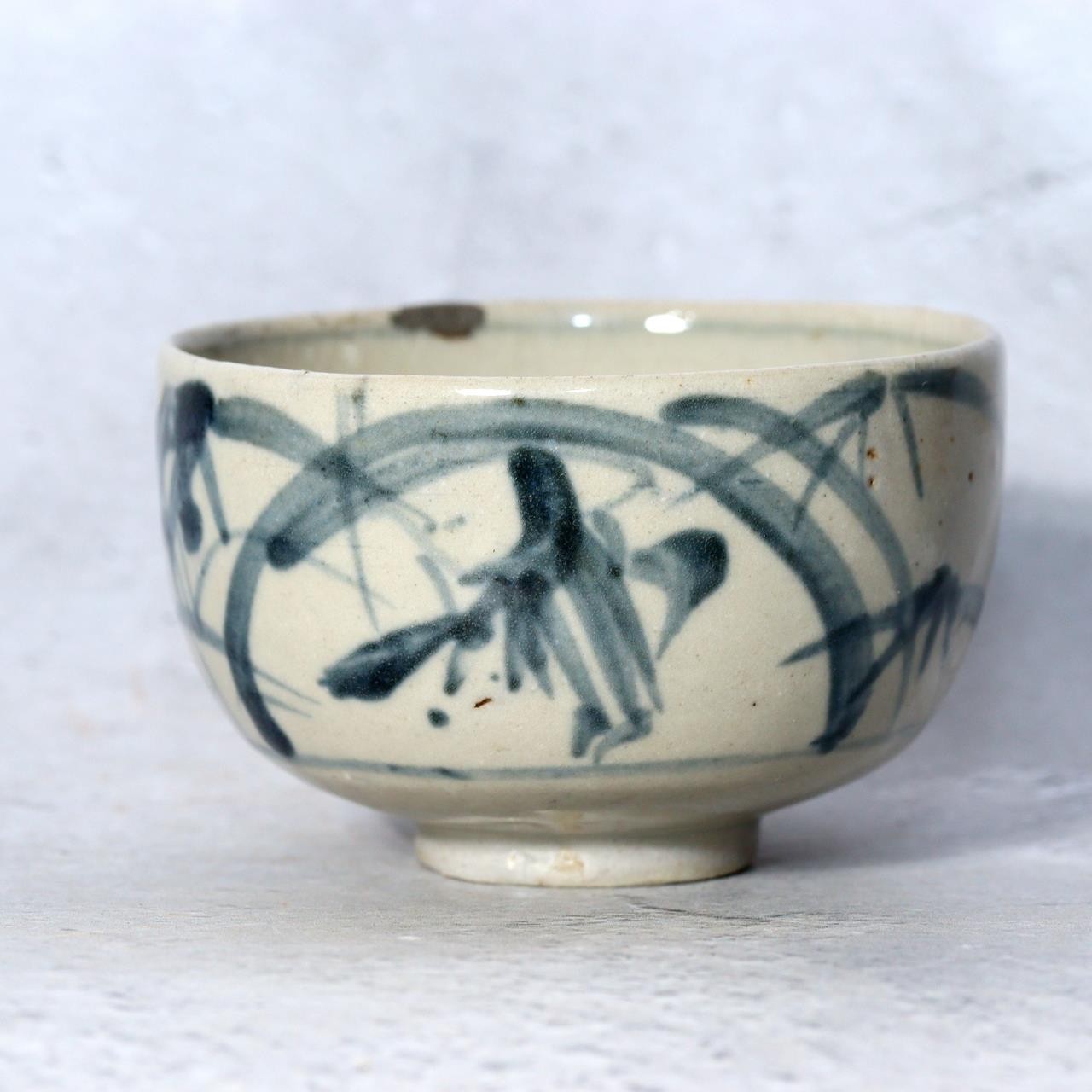 Antique Imari Hasami Kurawanka Ware Small Tea Cup Fluid Flora Kintsugi Edo2