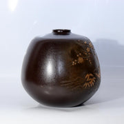 Vintage Takaoka Bronze Vase Ryusen Mandarin Duck Plum Bamboo Pattern BV7604