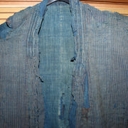Antique Japanese Boro Indigo Cotton Kimono Noragi Jacket Late Edo Meiji BRKW16812