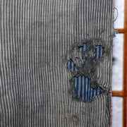 Antique Japanese Boro Indigo Fabric Patchwork Ranru Cotton Textile Rug BRKW16110