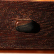 Japanese Antique Cabinet Kotansu Kurogaki Black Persimmon Keyaki Wood Shelf21