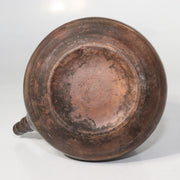 Japanese Mashiko Ware Ceramic Teapot Dark Brown Glaze Slip Motif PCP1466