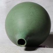 Japanese Bronze Bud Vase Houun  Matte Green Shizuku Teardrop Takaoka Copperware4