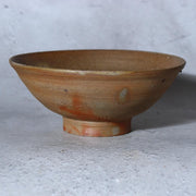 Japanese Vintage Bizen Ware Matcha Tea Bowl Signed Hira-chawan Modern Era5
