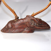 Japanese Deer Antler Sword Stand Katana Kake Stag Horn Natural Wood Burl 47cm12