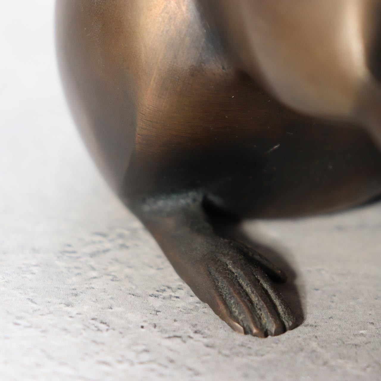 Vintage Japanese Bronze Rat Figurine - Nezumi by Seisai - Signed Tomobako 1.4kg15