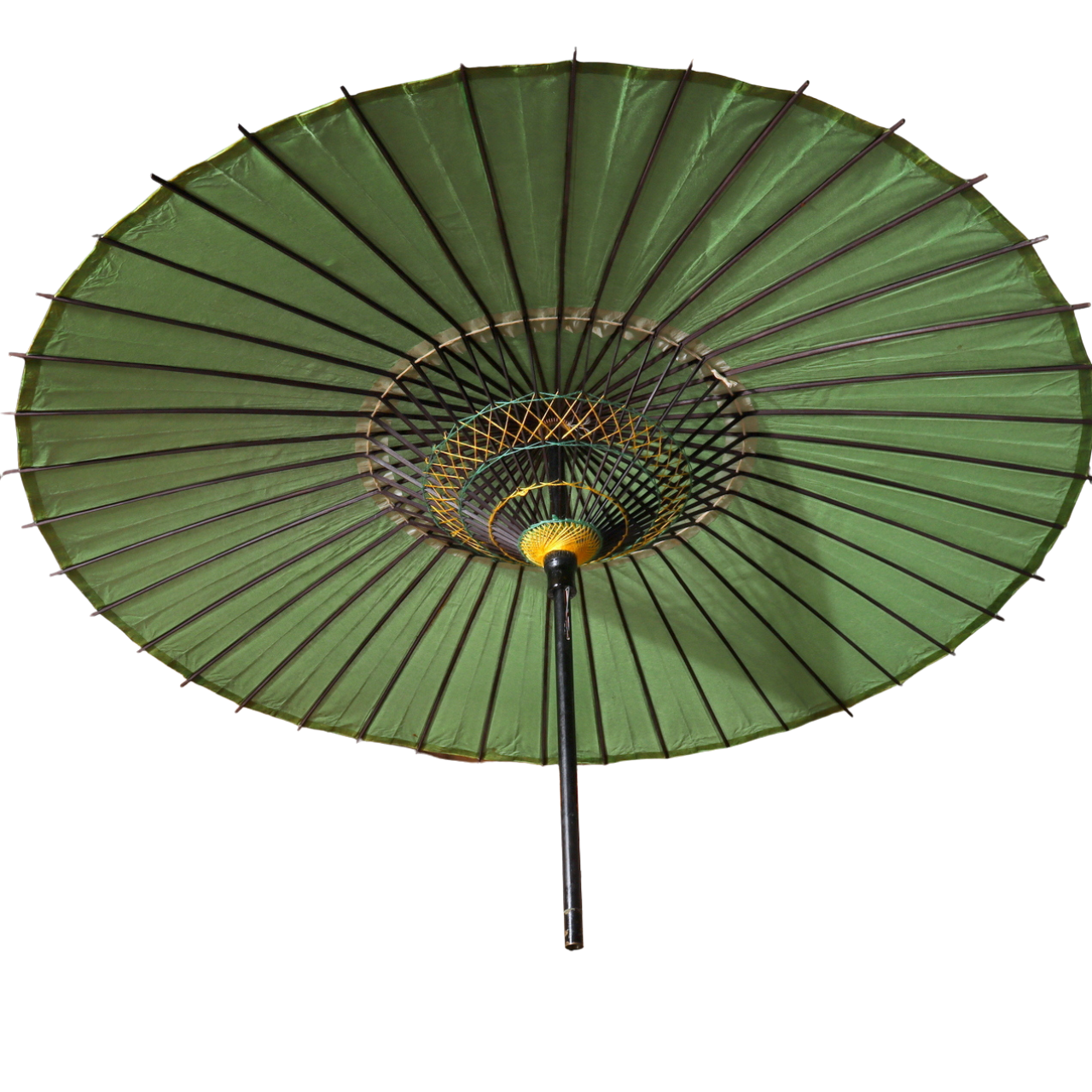 Japanese Wagasa Bamboo Umbrella Green Geisha Maiko Dance Prop Detachable WO5096