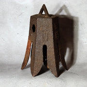 Japanese Antique Cast Iron Bell Fudaku Hidden Kirishitan Inscribed Edo Period2