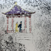 1993 Chinese Unmounted Ink Painting Makuri Snow Scene Willow Horse Riders2