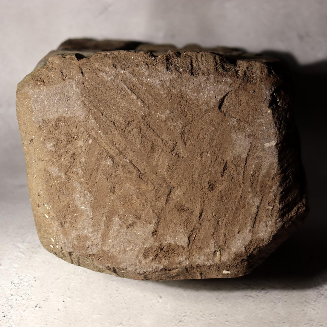 Japanese Antique Stone Statue TanoKami Rice Field God Garden Idol 14kg SDB1388