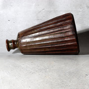 Antique Edo Tanba Ware Shinogi Ribbed Stoneware Flower Vase Bakumatsu Japan4