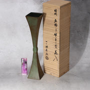Masterpiece Japanese Kotou Bronze Vase by Ichinose Soshin Signed Tomobako 727g4