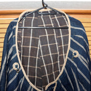 Japanese Antique Boro Kappa Rain Cape Indigo Cotton Kakishibu Paper Lined11